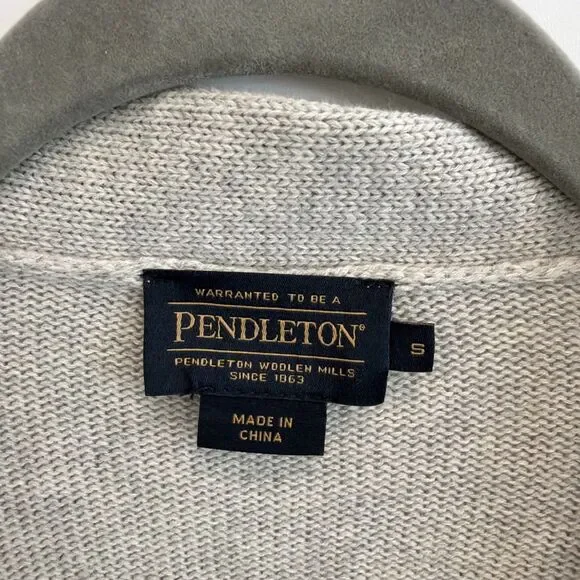 Pendleton S Western Horizons Oversized Cardigan Sweater Wool Blnd Longhorn Rodeo - Picture 4 of 14